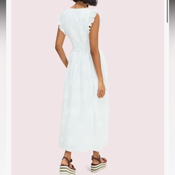 NWT Kate Spade Bloom Organza Dress White Size 12 - Picture 3 of 4